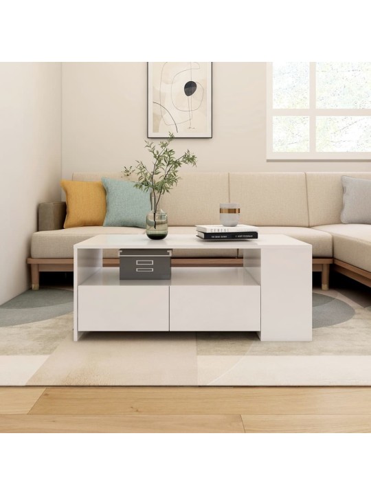 Konferenční stolek bílý 102 x 55 x 42 cm kompozitní dřevo