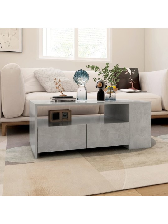 Konferenční stolek betonově šedý 102x55x42 cm kompozitní dřevo