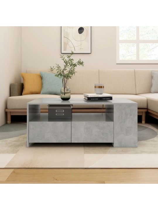 Konferenční stolek betonově šedý 102x55x42 cm kompozitní dřevo
