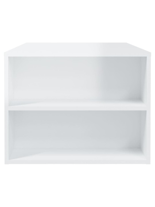 Konferenční stolek lesklý bílý 102x55x42 cm kompozitní dřevo