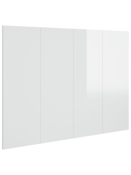 Čelo postele lesklé bílé 120 x 1,5 x 80 cm kompozitní dřevo