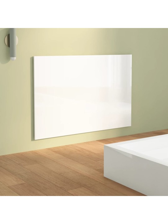 Čelo postele lesklé bílé 120 x 1,5 x 80 cm kompozitní dřevo