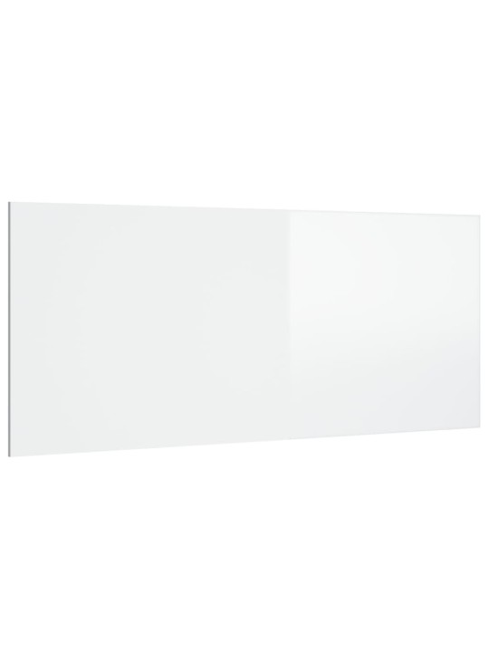 Čelo postele lesklé bílé 200 x 1,5 x 80 cm kompozitní dřevo