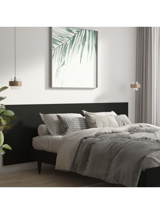 Nástěnné čelo postele černé 240 x 1,5 x 80 cm kompozitní dřevo