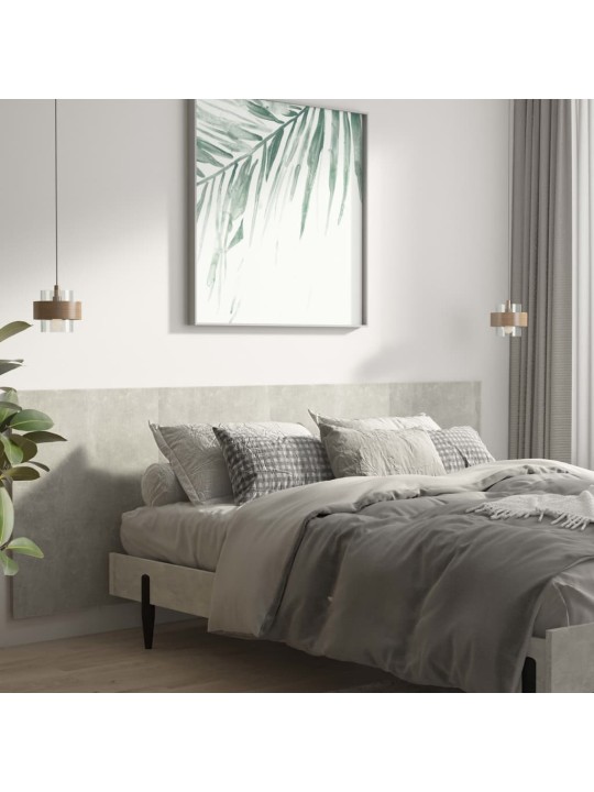 Nástěnné čelo postele betonově šedé 240 x 1,5 x 80 cm kompozit