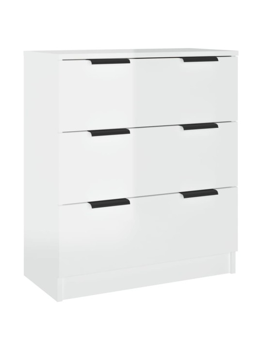 Příborník bílý s vysokým leskem 60x30x70 cm kompozitní dřevo