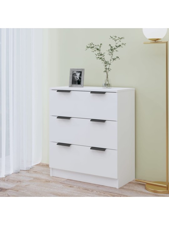 Příborník bílý s vysokým leskem 60x30x70 cm kompozitní dřevo