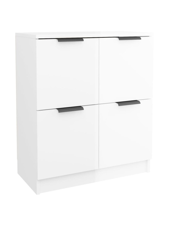 Příborník bílý s vysokým leskem 60x30x70 cm kompozitní dřevo