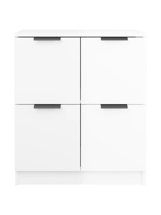 Příborník bílý s vysokým leskem 60x30x70 cm kompozitní dřevo