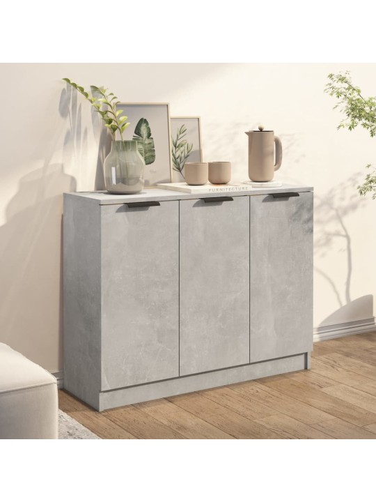 Příborník betonově šedý 90,5 x 30 x 70 cm kompozitní dřevo