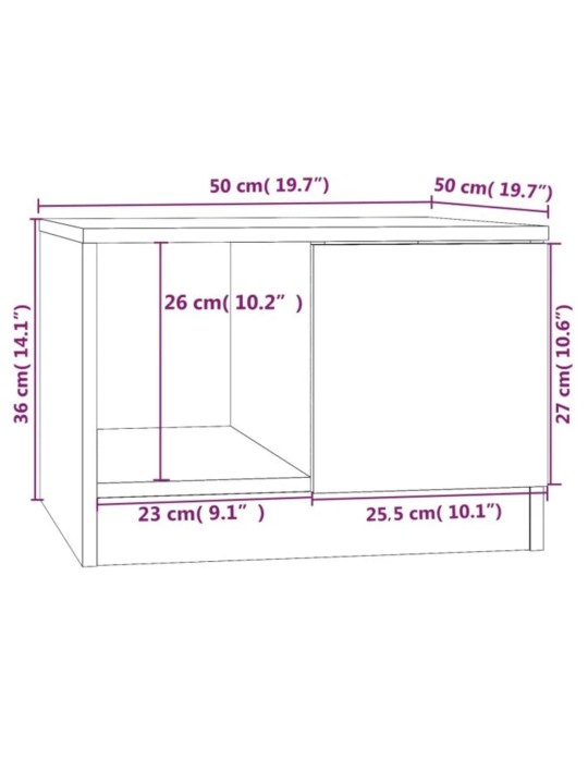 Konferenční stolek dub sonoma 50 x 50 x 36 cm kompozitní dřevo