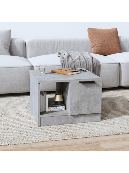 Konferenční stolek betonově šedý 50x50x36 cm kompozitní dřevo