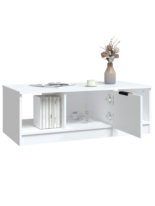 Konferenční stolek bílý 102 x 50 x 36 cm kompozitní dřevo