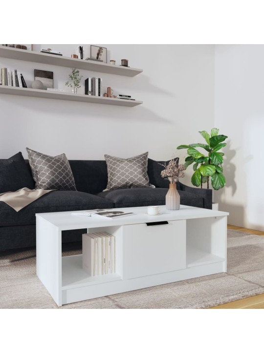 Konferenční stolek bílý 102 x 50 x 36 cm kompozitní dřevo