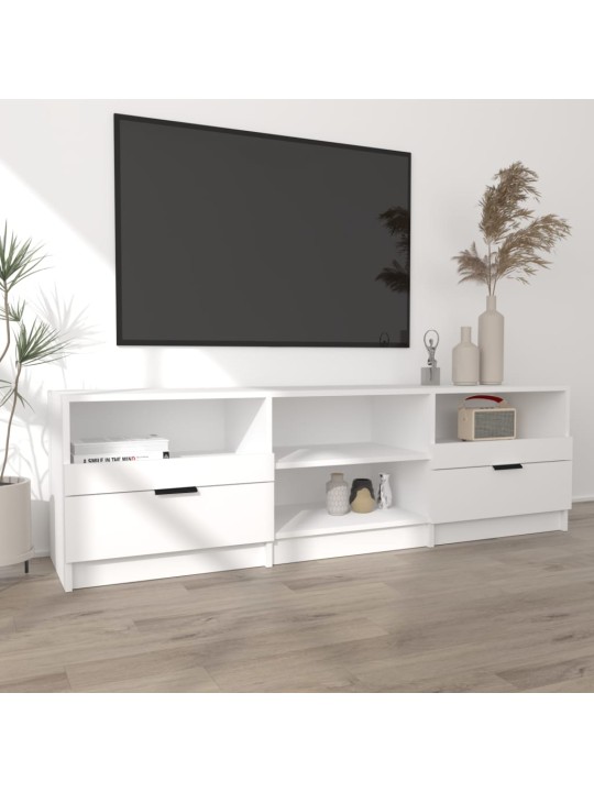 TV skříňka bílá 150 x 33,5 x 45 cm kompozitní dřevo