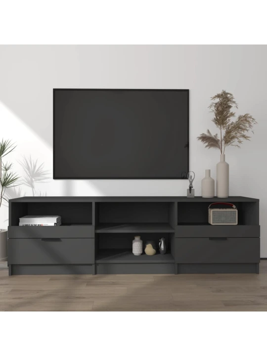 TV skříňka černá 150 x 33,5 x 45 cm kompozitní dřevo