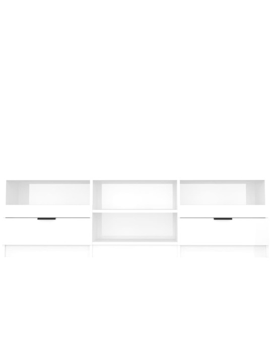TV skříňka lesklá bílá 150 x 33,5 x 45 cm kompozitní dřevo
