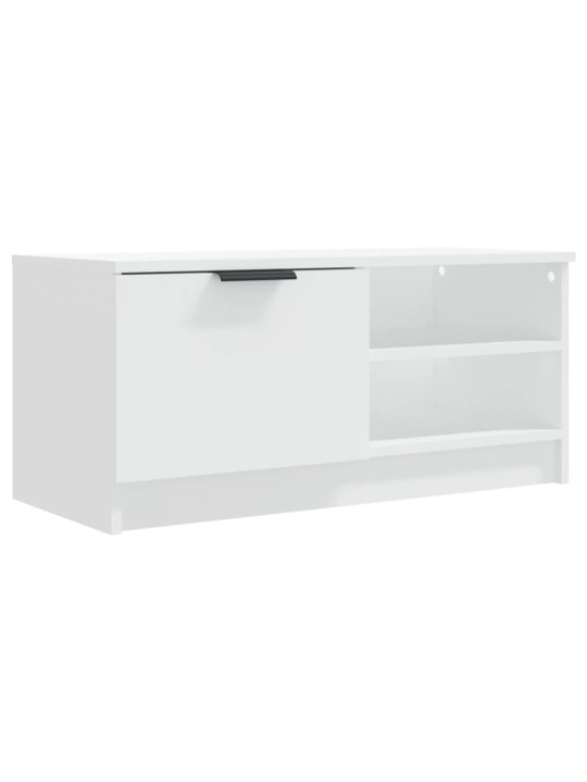 TV skříňka bílá 80 x 35 x 36,5 cm kompozitní dřevo