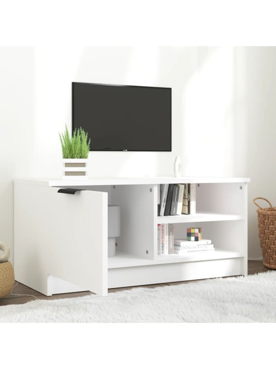 TV skříňka bílá 80 x 35 x 36,5 cm kompozitní dřevo