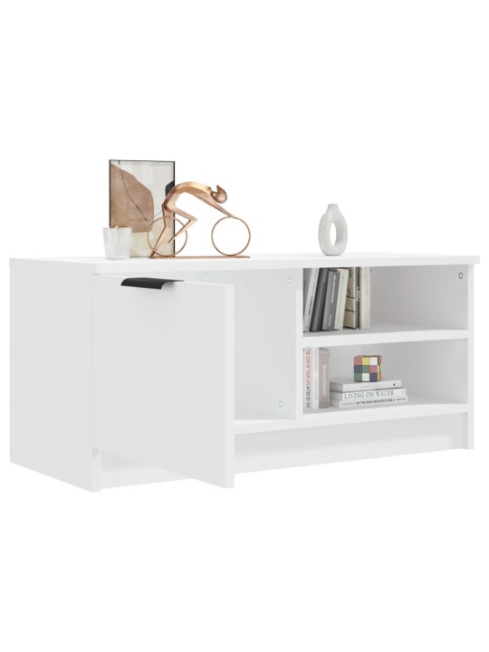 TV skříňka bílá 80 x 35 x 36,5 cm kompozitní dřevo