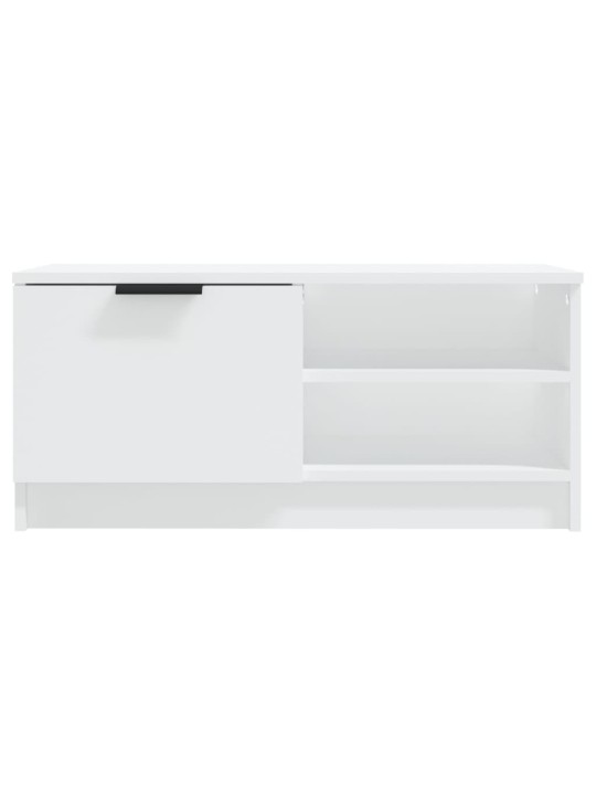 TV skříňka bílá 80 x 35 x 36,5 cm kompozitní dřevo