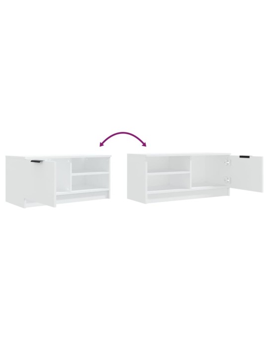 TV skříňka bílá 80 x 35 x 36,5 cm kompozitní dřevo