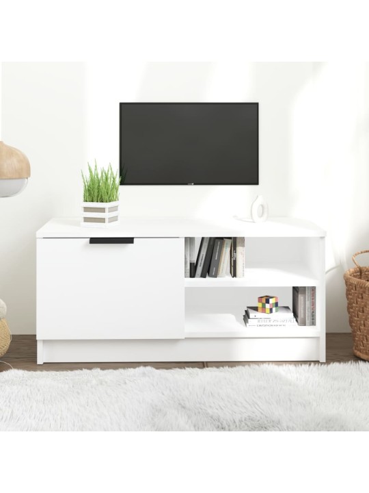 TV skříňka bílá 80 x 35 x 36,5 cm kompozitní dřevo