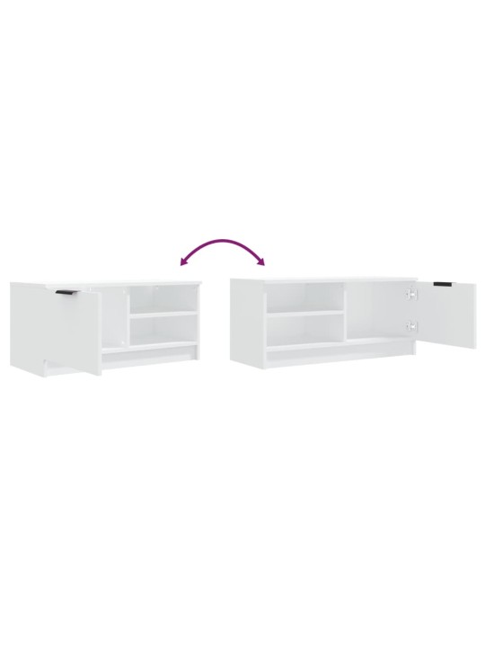 TV skříňky 2 ks bílé 80 x 35 x 36,5 cm kompozitní dřevo