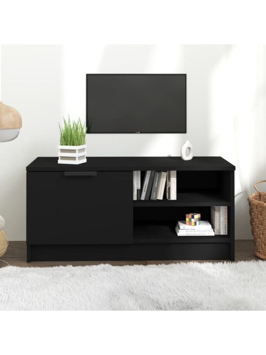 TV skříňka černá 80 x 35 x 36,5 cm kompozitní dřevo