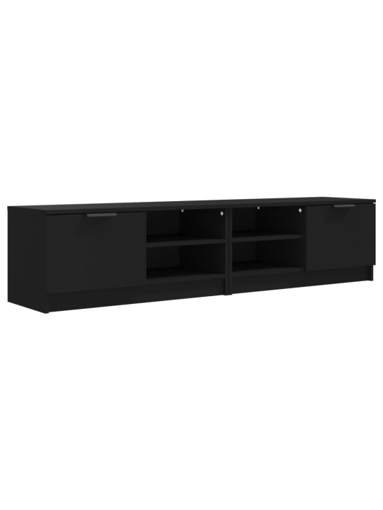 TV skříňky 2 ks černé 80 x 35 x 36,5 cm kompozitní dřevo