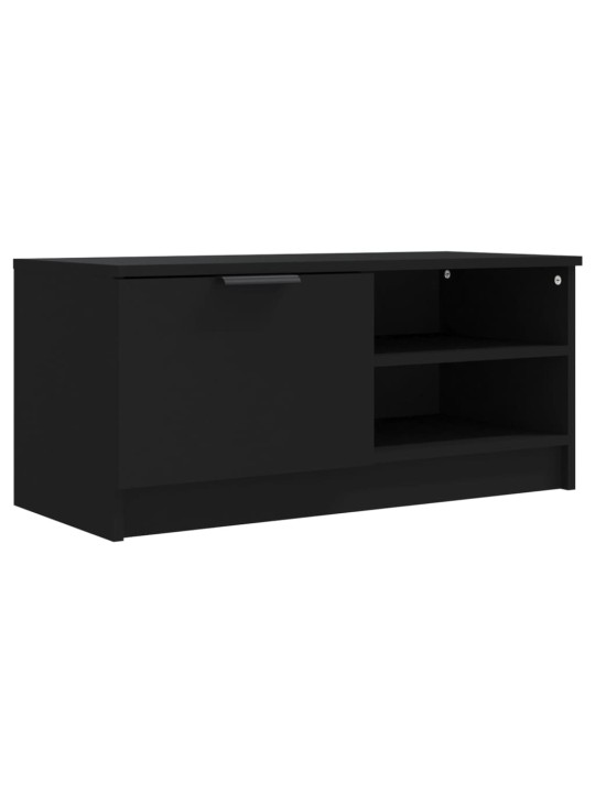TV skříňky 2 ks černé 80 x 35 x 36,5 cm kompozitní dřevo