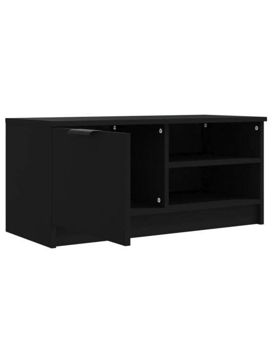 TV skříňky 2 ks černé 80 x 35 x 36,5 cm kompozitní dřevo