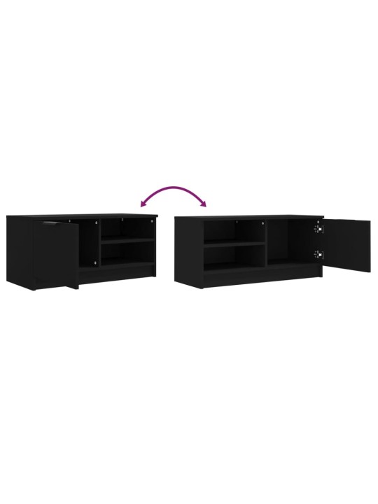 TV skříňky 2 ks černé 80 x 35 x 36,5 cm kompozitní dřevo