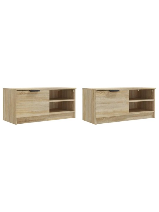TV skříňky 2 ks dub sonoma 80 x 35 x 36,5 cm kompozitní dřevo