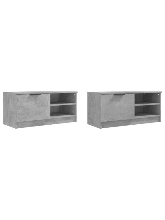 TV skříňky 2 ks betonově šedé 80x35x36,5 cm kompozitní dřevo