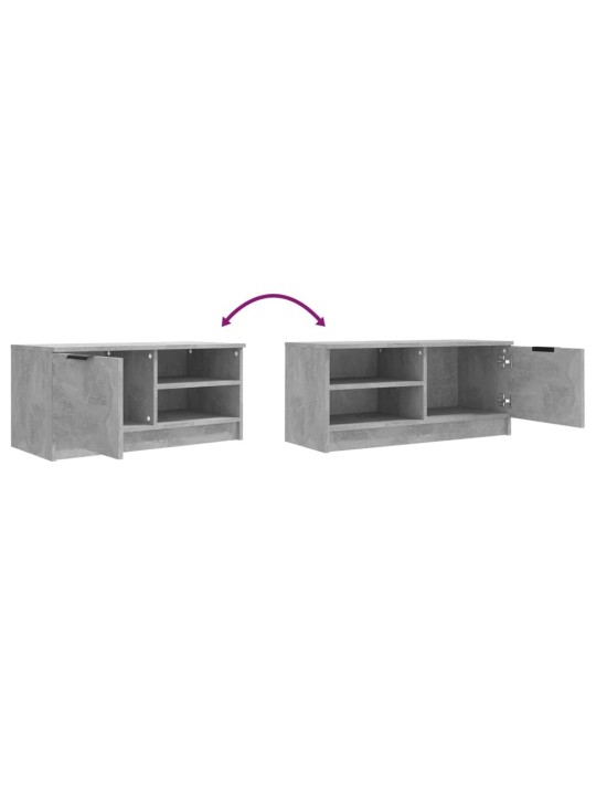 TV skříňky 2 ks betonově šedé 80x35x36,5 cm kompozitní dřevo