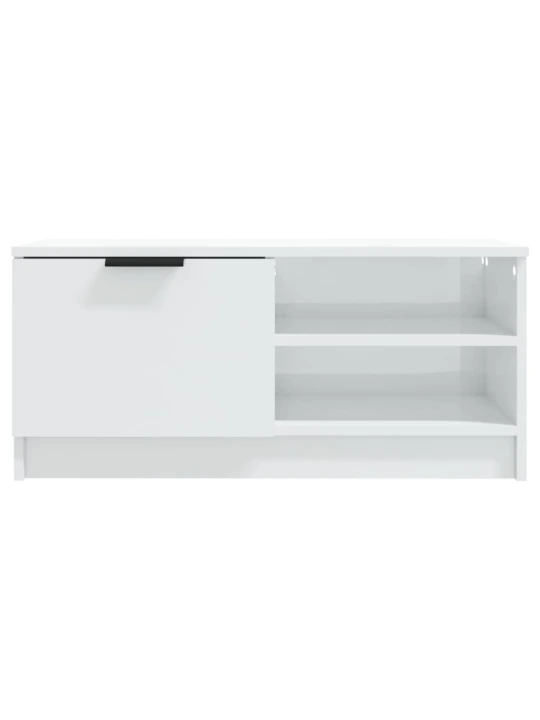 TV skříňka bílá s vysokým leskem 80x35x36,5 cm kompozitní dřevo