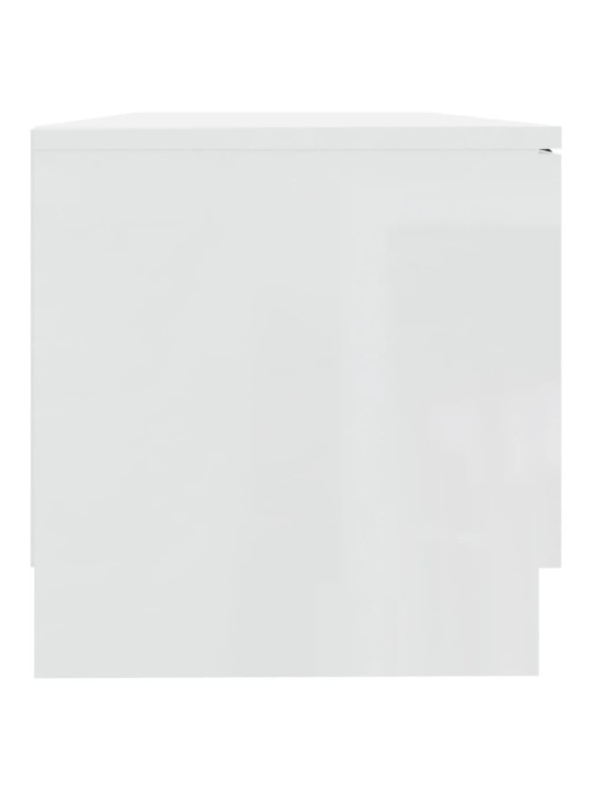 TV skříňka bílá s vysokým leskem 80x35x36,5 cm kompozitní dřevo