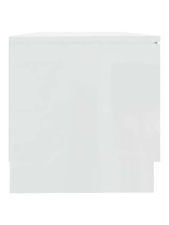 TV skříňka bílá s vysokým leskem 80x35x36,5 cm kompozitní dřevo
