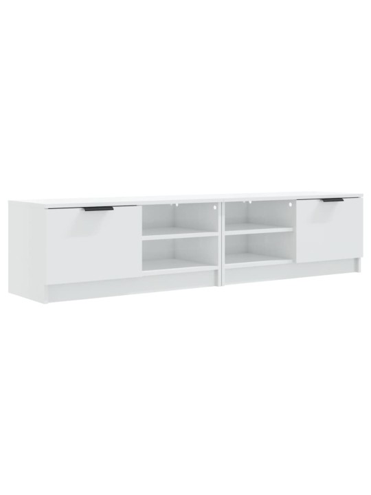 TV skříňky 2 ks lesklé bílé 80 x 35 x 36,5 cm kompozitní dřevo