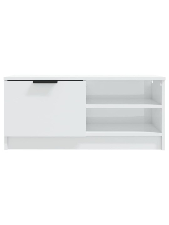 TV skříňky 2 ks lesklé bílé 80 x 35 x 36,5 cm kompozitní dřevo