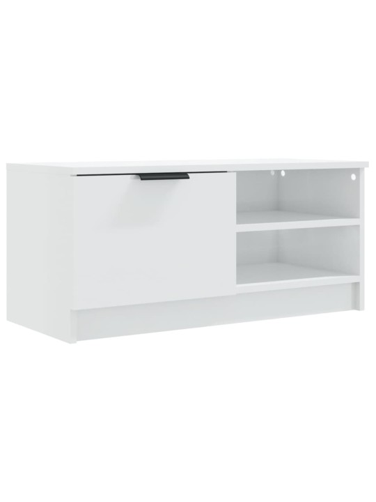 TV skříňky 2 ks lesklé bílé 80 x 35 x 36,5 cm kompozitní dřevo
