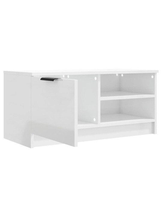 TV skříňky 2 ks lesklé bílé 80 x 35 x 36,5 cm kompozitní dřevo