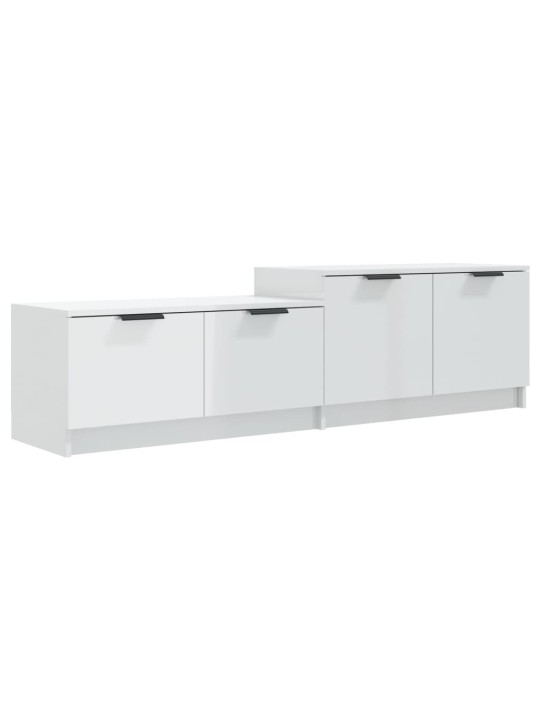 TV skříňka lesklá bílá 158,5 x 36 x 45 cm kompozitní dřevo
