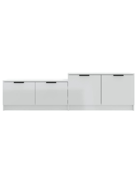 TV skříňka lesklá bílá 158,5 x 36 x 45 cm kompozitní dřevo