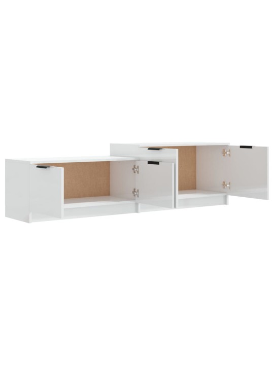TV skříňka lesklá bílá 158,5 x 36 x 45 cm kompozitní dřevo