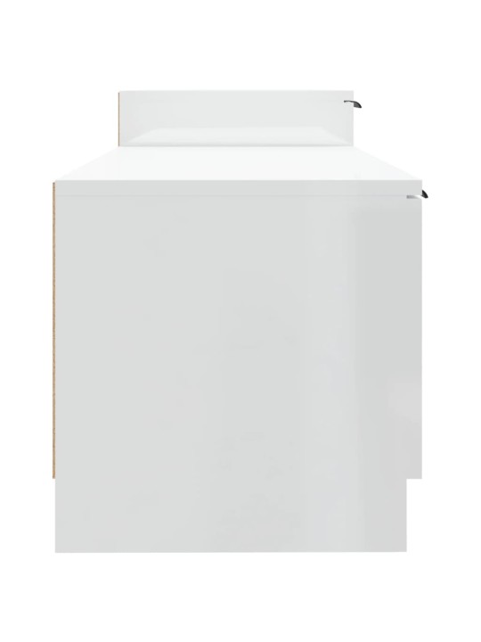 TV skříňka lesklá bílá 158,5 x 36 x 45 cm kompozitní dřevo