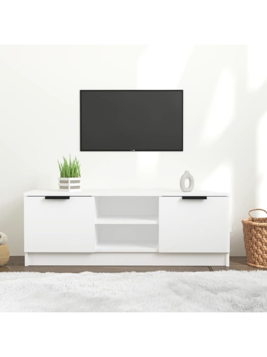 TV skříňka bílá 102 x 35 x 36,5 cm kompozitní dřevo