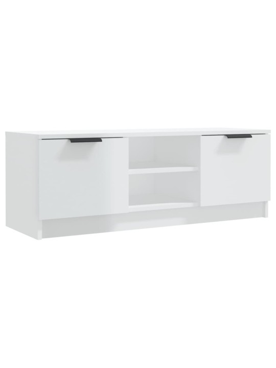 TV skříňka bílá vysoký lesk 102 x 35 x 36,5 cm kompozitní dřevo