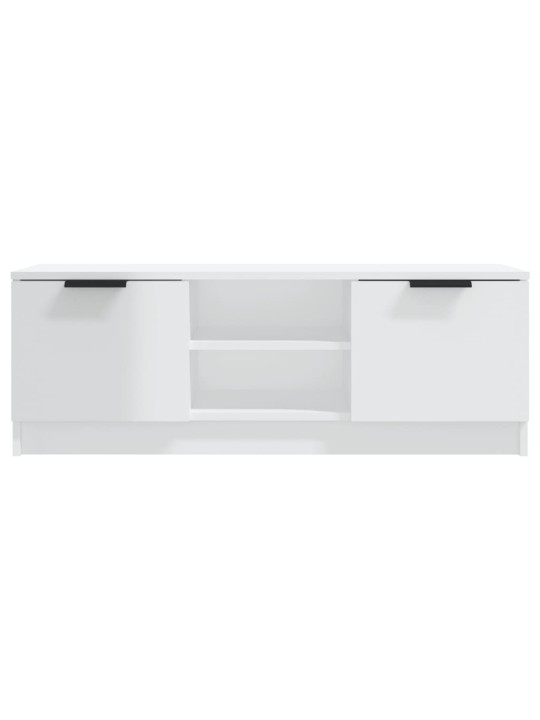 TV skříňka bílá vysoký lesk 102 x 35 x 36,5 cm kompozitní dřevo
